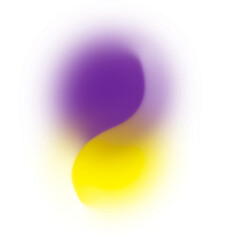 Purple and Yellow Gradient Abstract Shape