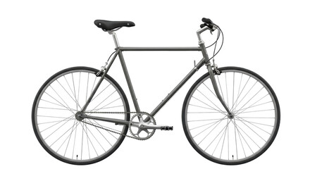 Isolated stylish fixed gear bicycle model on a plain background with minimalistic style