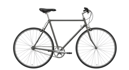 Isolated stylish fixed gear bicycle model on a plain background with minimalistic style