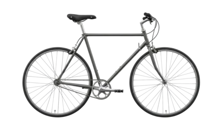 Fotobehang Fiets Isolated stylish fixed gear bicycle model on a plain background with minimalistic style  © Emma