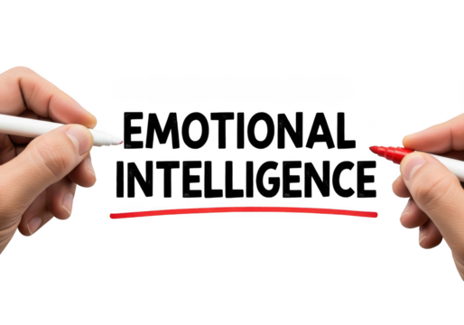 Two hands drawing a straight red line across a dark surface with markers isolated on transparent background