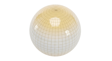 Isolated Sphere with Grid Lines Surface, Geodesic Dome Texture, Grid, Globe, 3D Model, Ball