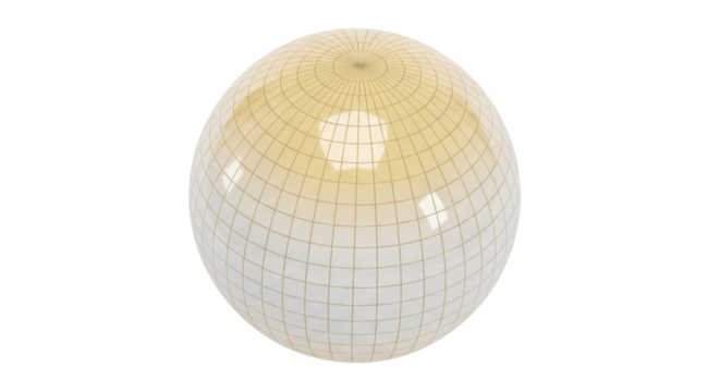 Isolated Sphere with Grid Lines Surface, Geodesic Dome Texture, Grid, Globe, 3D Model, Ball