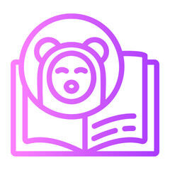 Fototapeta premium baby book gradient icon