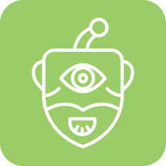 Cyclop Monster Icon Style