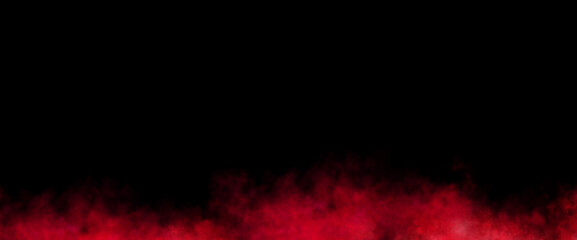 Red smoke template mockup with transparent background for show effects, stage design and dramatic visual scenes
