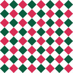 Christmas background.Seamless patterns with rhombuses.Xmas new year textures.Red and green party wrapping papers.Diamond prints.Circus colors.Carnival backdrop.Geometrical banner.
Vector illustration.