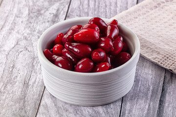 Red ripe sweet juicy dogwood