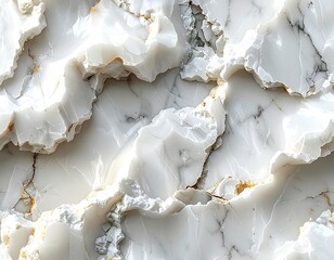 Close-up view of a beautiful white marble stone surface with intricate patterns.