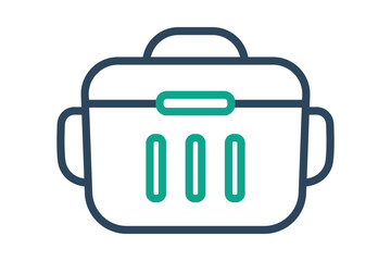 Food storage icon. line icon style. storage elements vector illustration
