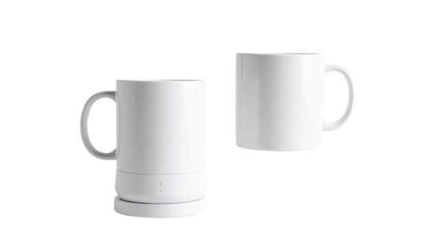  reusable drink cup with LED cleaning indicator, isolated on transparent background