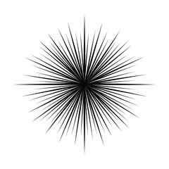 Naklejka premium Vector illustration of abstract black starburst or explosion