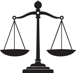 Antique Measuring Scale | Black Vector Silhouette Illustration