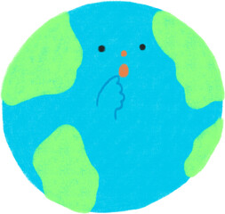 지구 캐릭터 일러스트