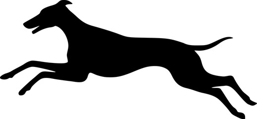 Design of greyhound running illustration