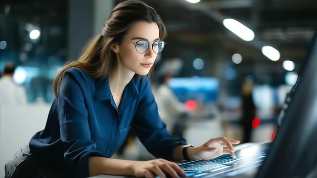 Edge AI Development Australian Embedded Systems Engineer Creates Autonomous Intelligence Chips on Edge Computing Platform Display. Using IoT Design Framework She Optimizes Distrib