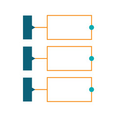 Minimalist hierarchical tree infographic with rectangular nodes, ideal for organizational charts, structure mapping, or project planning.