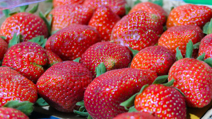 Fresh Red Strawberries Close-Up – Natural Organic Fruit Background