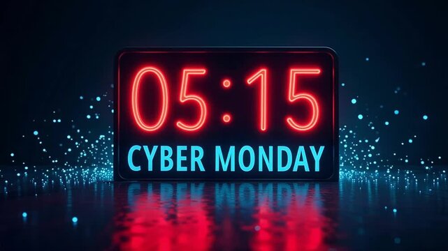 Urgent Cyber Monday Flash Sale Countdown Timer in 4K Video for E-commerce Promotions, Creating Excitement and Driving Sales Now