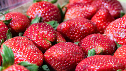Fresh Red Strawberries Close-Up – Natural Organic Fruit Background