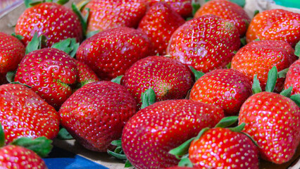 Fresh Red Strawberries Close-Up – Natural Organic Fruit Background