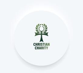 A symbol of faith and kindness: the tree with a cross reflects the assistance, hope, and humanitarian mission of Christian organizations.