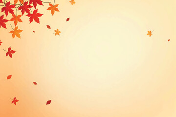 Autumn Thanksgiving Background with Falling Leaves