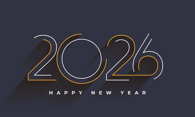 Happy New Year 2026 Greeting Card