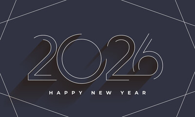 Happy New Year 2026 Greeting Card
