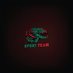 Powerful dragon team logo symbolizing strength, courage, and victory — perfect for gaming, esports, or sport branding.