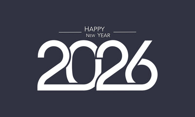 Happy New Year 2026 Greeting Card