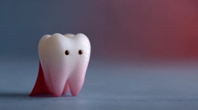 A whimsical tooth dons a heroic cape, celebrating World Oral Health Day and embracing quirky dental awareness