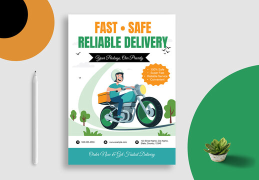 Delivery Service Poster Layout