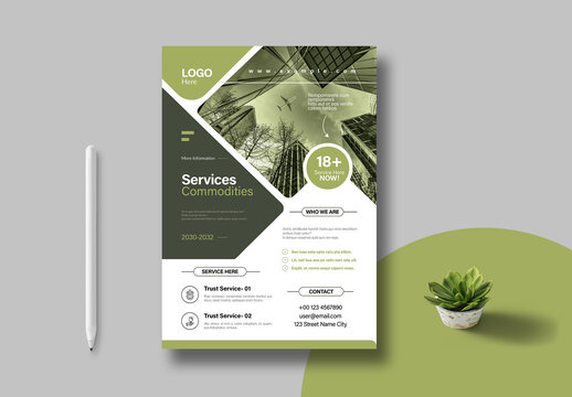 Services Commodities Flyer Template Layout