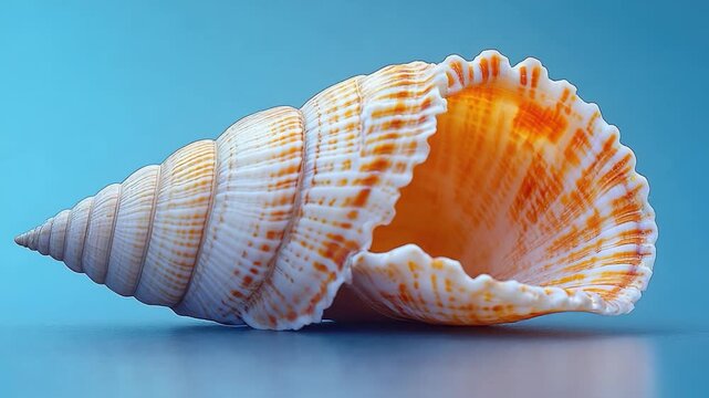 Close-up of a single shell on a table surface