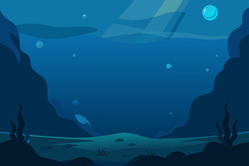 Naklejka premium underwater deep sea background subtle glow illustration