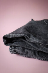 denim on a simple background, jeans texture, jeans flatlay