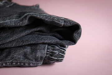 denim on a simple background, jeans texture, jeans flatlay