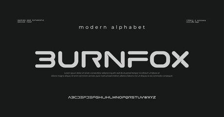 Modern minimal abstract alphabet fonts. Typography technology, electronic, movie, digital, music, future, logo creative font. vector illustration

