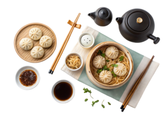 Traditional Chinese Dim Sum and Tea Set