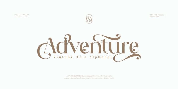 Elegant Font Uppercase Lowercase And Number. Minimal modern urban fonts for logo, brand etc. Typography typeface uppercase lowercase and number. vector illustration
