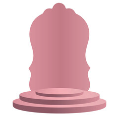 Pink Podium with Gradient Stage – Modern Presentation and Product Display Vector
