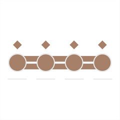 Creative infographic featuring circles and diamond shapes aligned in a linear pattern, ideal for visualizing steps and structured data.