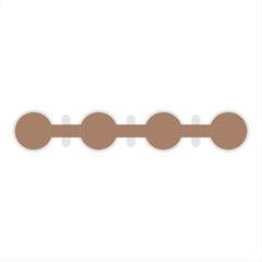 Minimalist infographic showing horizontal circles connected in a linear process, suitable for workflows and visual timelines.
