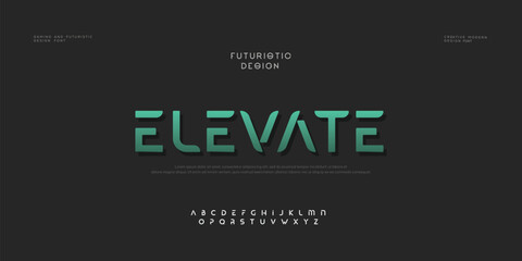 Abstract font alphabet. Minimal science fiction and futuristic letters. Smart space typographic design for technology IT conpany logo, digital display graphic, innovation science text. Vector 

