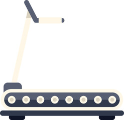 Treadmill standing on white background representing healthy lifestyle, training and workout