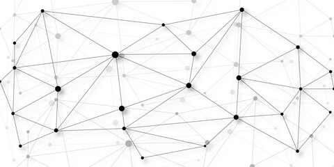 Fototapeta premium Abstract global pattern geometric polygonal space background and network connections with bokeh points and lines. Illustration Vector design digital technology concept. Global network connection.
