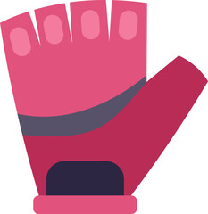 Sports glove protecting hands during workout, isolated vector illustration in flat style