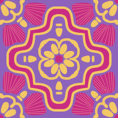 abstract seamless pattern with flowers