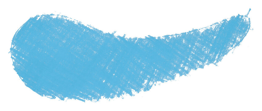 Abstract organic colored pencils abstract light blue chalk drop shape isolated on transparent background - Powered by Adobe